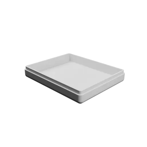 rectangular box with lid STL file – 100×81×20 mm, wall thickness 3 mm