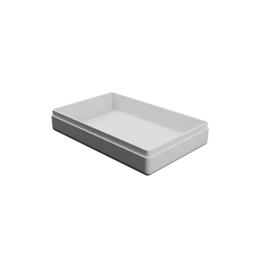 rectangular box with lid STL 3D model – 93×60×20 mm, wall thickness 2 mm