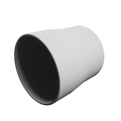 Tube adapter STL file ⌀ 152–140 mm (Length: 153 mm)