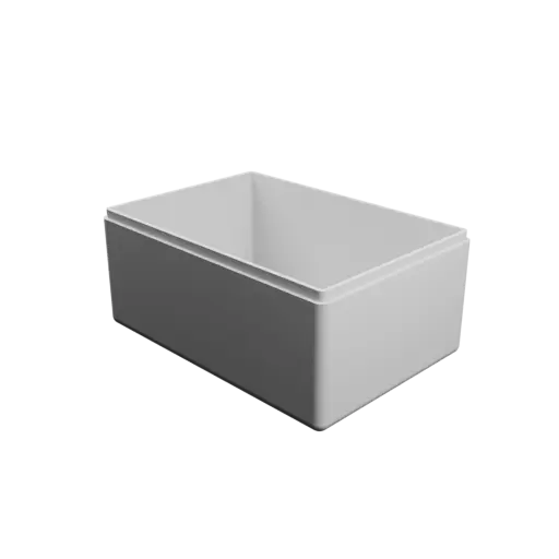 rectangular box with lid STL 3D model – 130×90×60 mm, wall thickness 3 mm