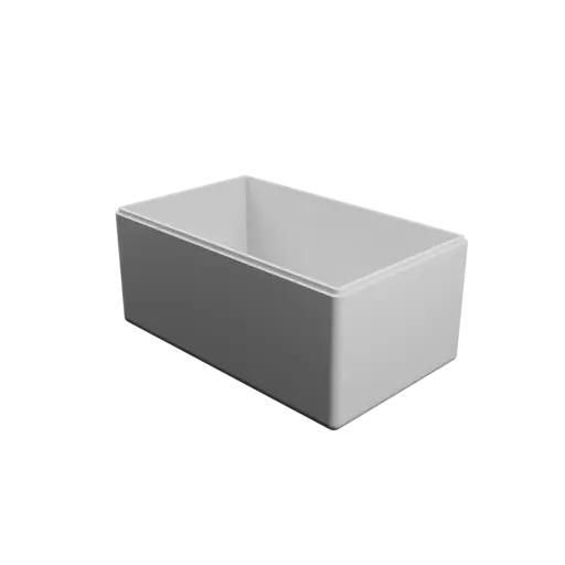 rectangular-base box with lid STL 3D model – 265×160×120 mm, wall thickness 6 mm