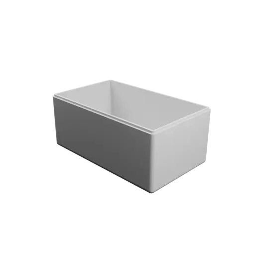 rectangular box with lid STL 3D file – 270×160×120 mm, wall thickness 6 mm