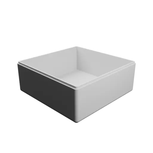 square box with lid STL 3D file – 190×190×80 mm, wall thickness 5 mm
