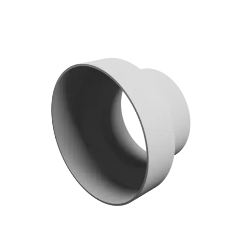Tube adapter STL 3D file ⌀ 198–145 mm (Length: 120 mm)