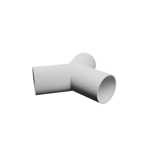 multi-tubes fitting 3 tubes STL 3D file – Outer diameter 34 mm, wall thickness 1 mm