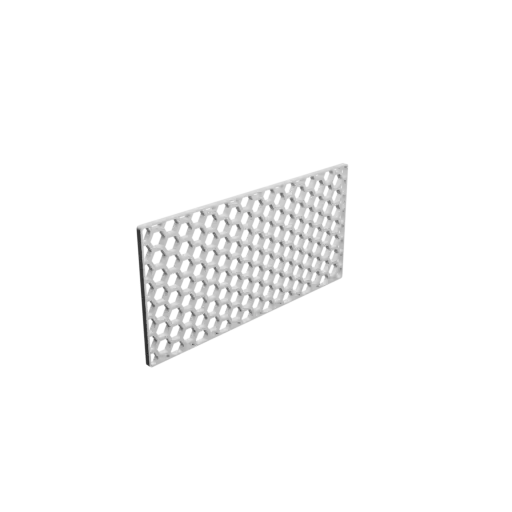 Honeycomb grille STL 3D file, 100x50mm, mesh: 5mm