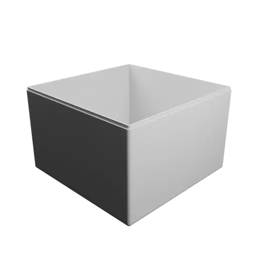 square box with lid STL 3D file – 200×200×130 mm, wall thickness 3 mm