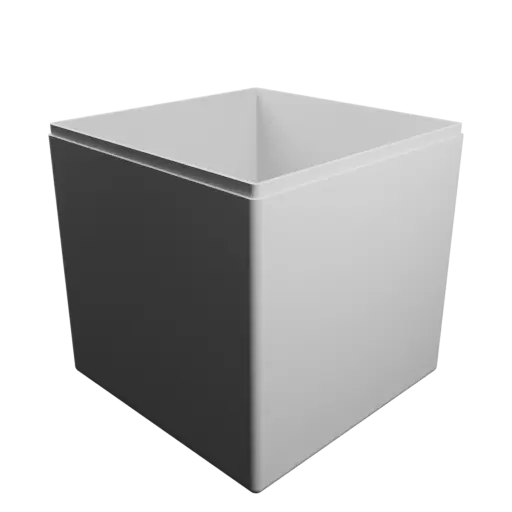 cubic box with lid STL file – 110×110×110 mm, wall thickness 2 mm