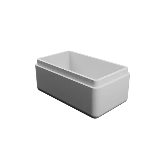 rectangular-base box with lid STL 3D file – 60×35×30 mm, wall thickness 3 mm