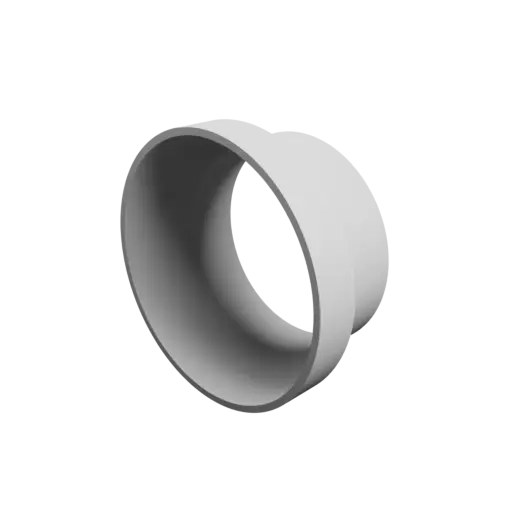 Tube adapter STL file ⌀ 150–123 mm (Length: 70 mm)