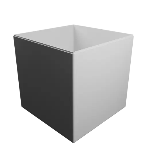storage cube with lid STL 3D file – 300×300×300 mm, wall thickness 4 mm