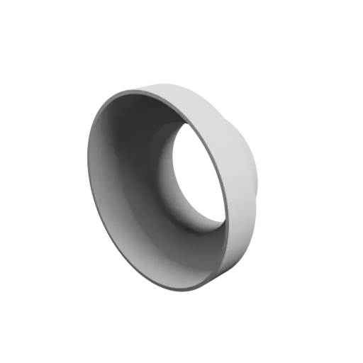Tube adapter STL file ⌀ 158–99 mm (Length: 70 mm)