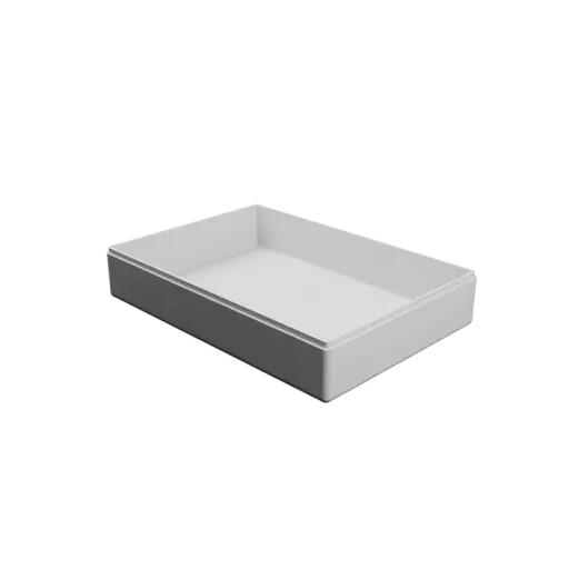 rectangular box with lid STL 3D model – 216×150×44 mm, wall thickness 3 mm