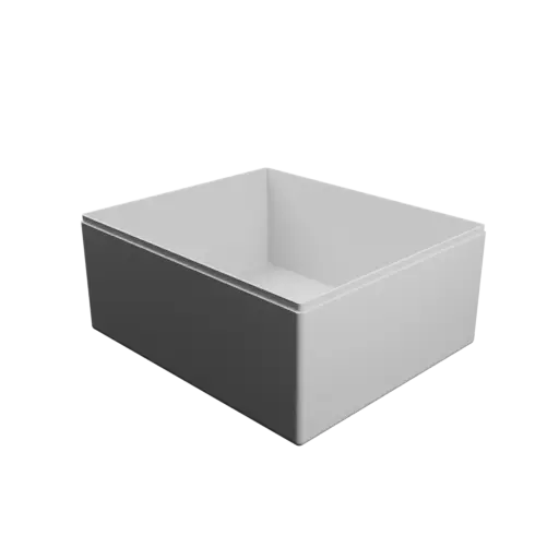 rectangular box with lid STL 3D model – 170×145×75 mm, wall thickness 2 mm