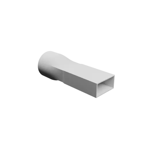 fichier STL Adaptateur de tube rond ⌀73 mm vers rectangulaire 60×30 mm, épaisseur 2 mm