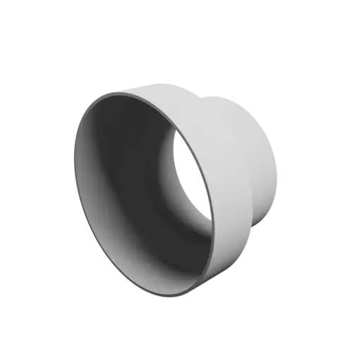 Tubing adapter STL 3D file ⌀ 198–150 mm (Length: 120 mm)