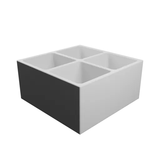 3D model multi compartment storage box object-gen1082-nb0