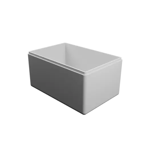 rectangular-base box with lid STL 3D model – 150×100×80 mm, wall thickness 4 mm
