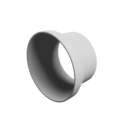Tube adapter STL file ⌀ 123–100 mm (Length: 70 mm)