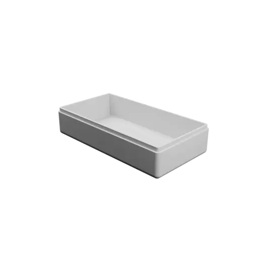 rectangular box with lid STL 3D model – 138×73×34 mm, wall thickness 3 mm