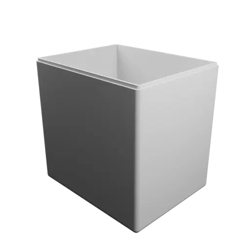 rectangular-base box with lid STL 3D file – 200×160×200 mm, wall thickness 5 mm
