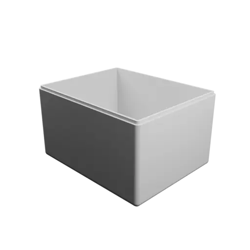 rectangular-base box with lid STL 3D file – 200×160×120 mm, wall thickness 5 mm