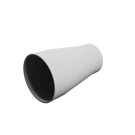 Tubing adapter STL file ⌀ 80–60 mm (Length: 130 mm)