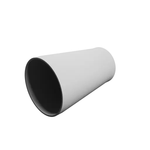Tubing adapter STL file ⌀ 80–60 mm (Length: 120 mm)