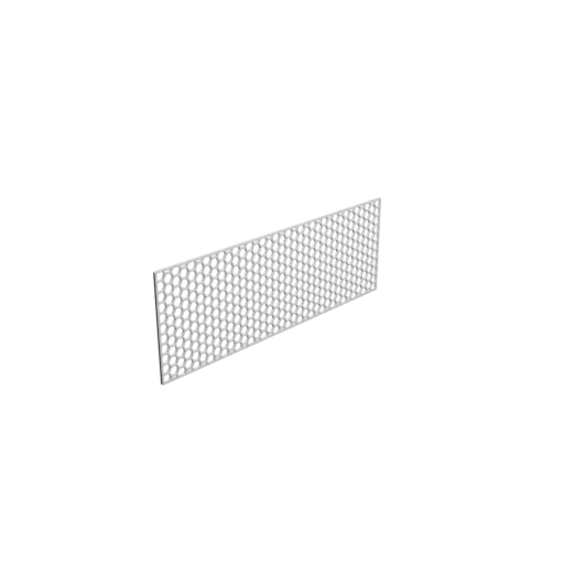 Honeycomb grille STL 3D file, 250x90mm, mesh: 7mm