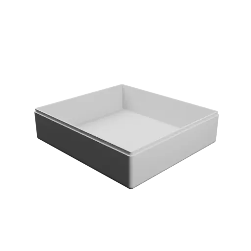 rectangular box with lid STL 3D model – 171×156×47 mm, wall thickness 3 mm