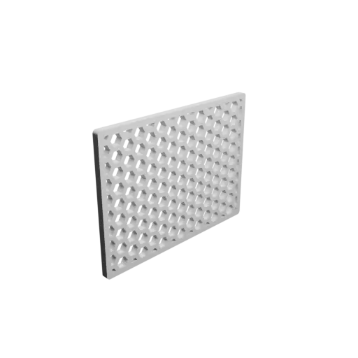Honeycomb grid STL 3D file, 54x40mm, mesh: 3mm