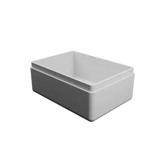 rectangular box with lid STL 3D file – 62×44×28 mm, wall thickness 2 mm