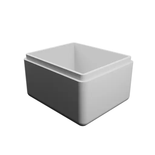 rectangular box with lid STL 3D model – 70×60×45 mm, wall thickness 4 mm