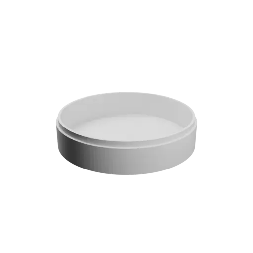 Round box with lid STL file ⌀ 128 mm - Height: 32 mm, Shell: 4 mm