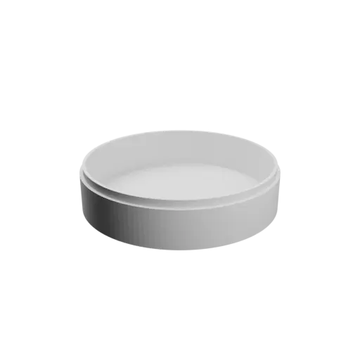 Round box with lid STL 3D file ⌀ 130 mm - Height: 34 mm, Shell: 4 mm