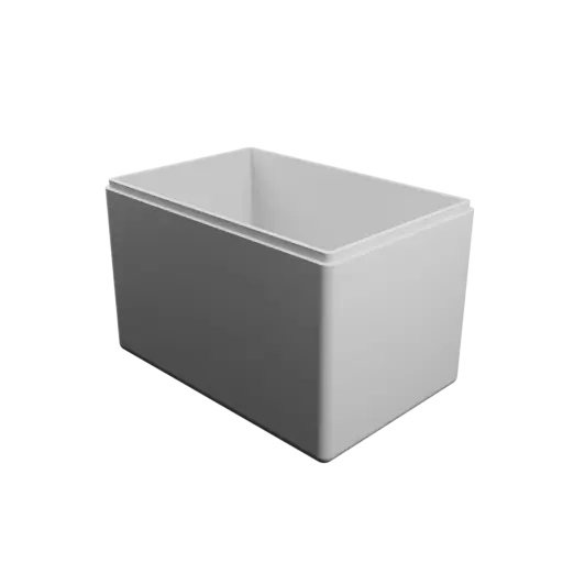 rectangular-base box with lid STL 3D model – 150×100×100 mm, wall thickness 4 mm