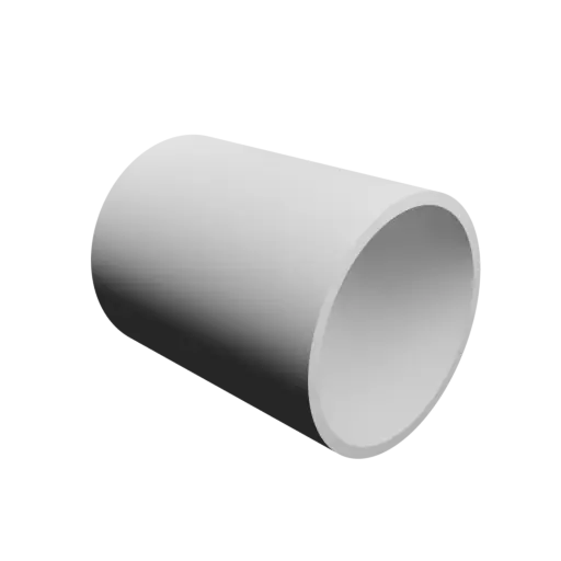 hollow tube STL 3D model OD 32 mm, ID 29 mm, length 40 mm