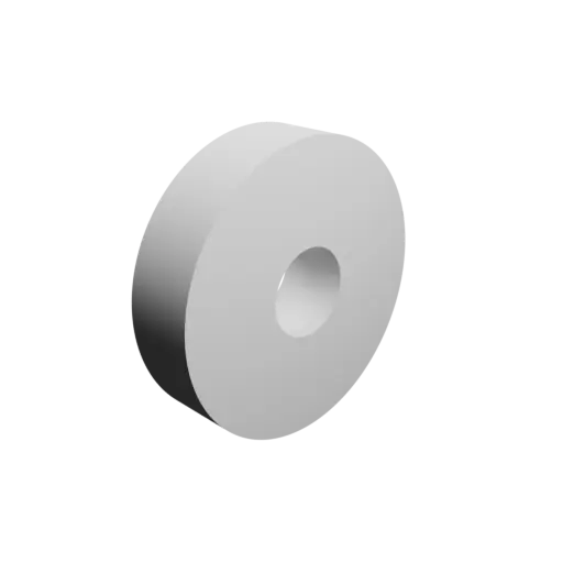 hollow tube STL 3D model OD 20 mm, ID 6 mm, length 5 mm