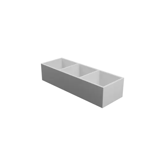 Multi-compartment box STL file: 3 compartments of 54.8×54.8×37 mm