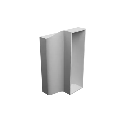 fichier STL Adaptateur de conduit rectangulaire 94x194mm vers 60x204mm - transition: 40mm