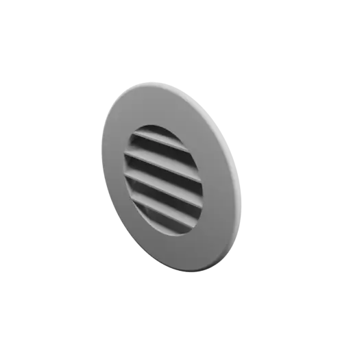 fichier 3D STL Grille d'aération ronde ∅ 72 mm, angle des ailettes : 45°