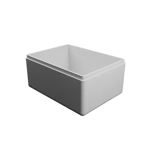 rectangular-base box with lid STL 3D model – 100×75×50 mm, wall thickness 3 mm