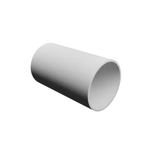 tube STL 3D model OD 28.5 mm, ID 26.5 mm, length 48 mm