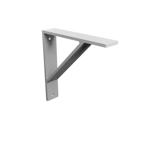 Angle bracket 250×250 mm STL 3D file, thickness 8 mm, hole diameter 7 mm