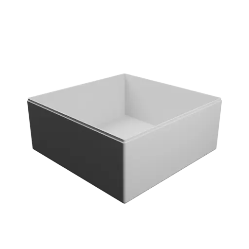 square box with lid STL file – 230×230×100 mm, wall thickness 3 mm