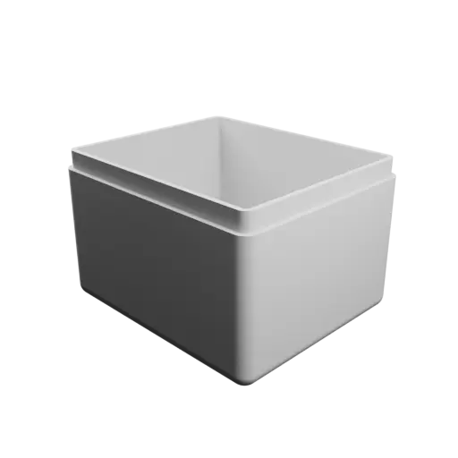 rectangular box with lid STL 3D file – 55×47×39 mm, wall thickness 2 mm