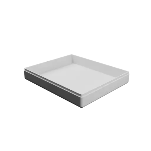rectangular box with lid STL 3D model – 153×128×28 mm, wall thickness 3 mm