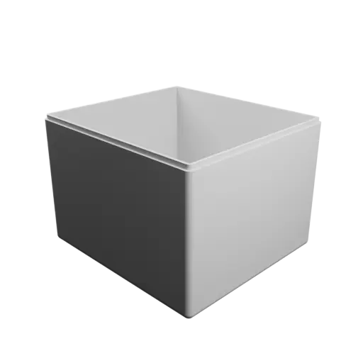 rectangular box with lid STL file – 180×165×130 mm, wall thickness 4 mm