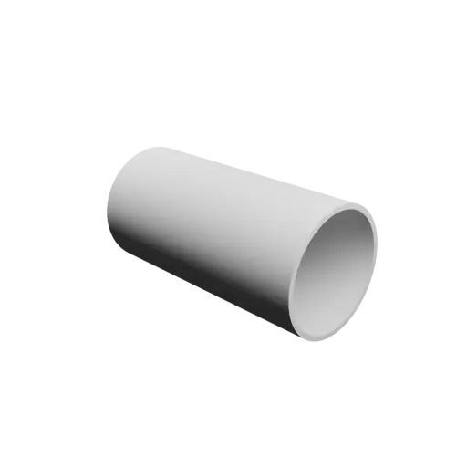 hollow tube STL file OD 50 mm, ID 46 mm, length 100 mm