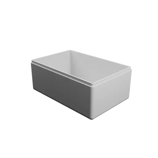 rectangular-base box with lid STL file – 131×86×56 mm, wall thickness 3 mm